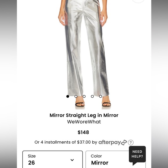 WeWoreWhat Mirror Straight Leg NWT - Picture 6 of 8